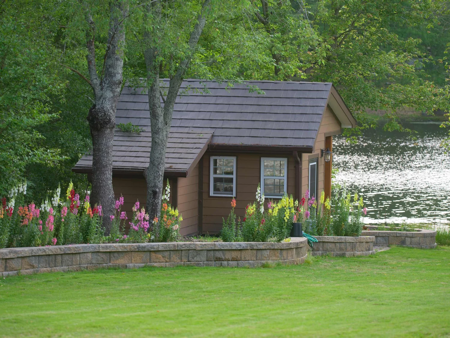 The little boathouse on Johnson Lake that houses the irrigation pumps