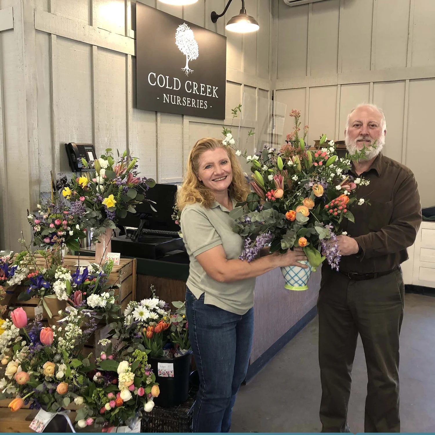 Blossoms of Grace arrangements for Mother's Day at Cold Creek Nursery